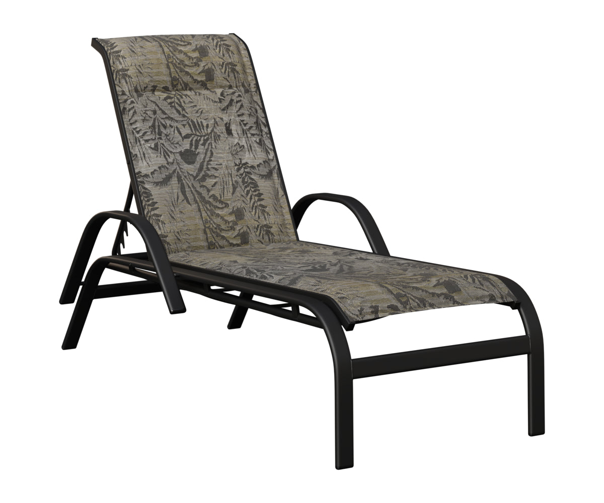 Murphy Padded Sling Chaise Lounge With Arms