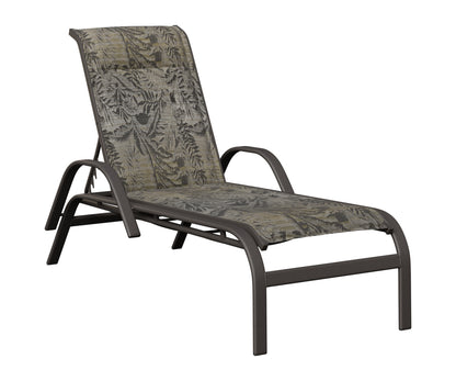 Murphy Padded Sling Chaise Lounge With Arms
