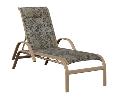 Murphy Padded Sling Chaise Lounge With Arms