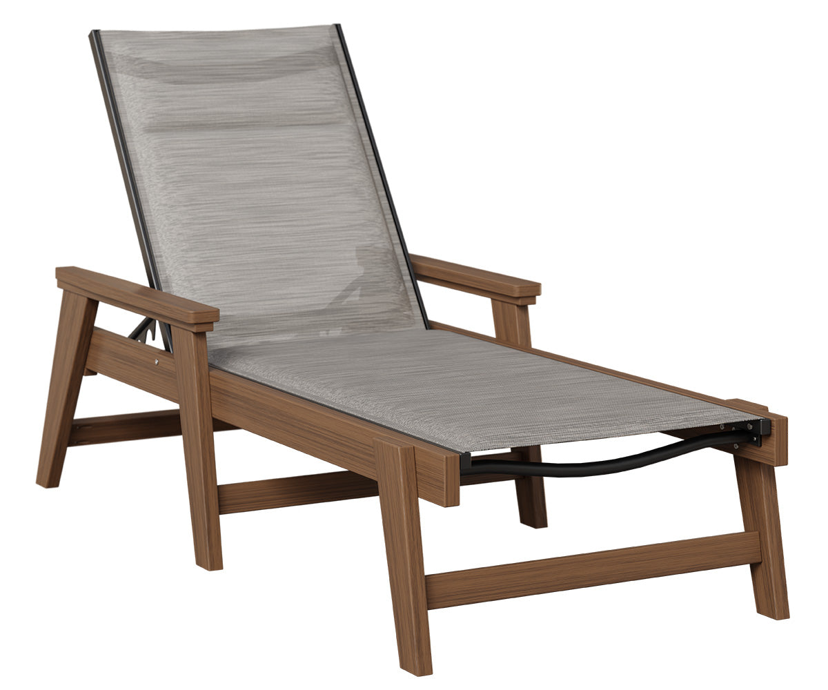 Mayhew Padded Sling Chaise Lounge With Arms