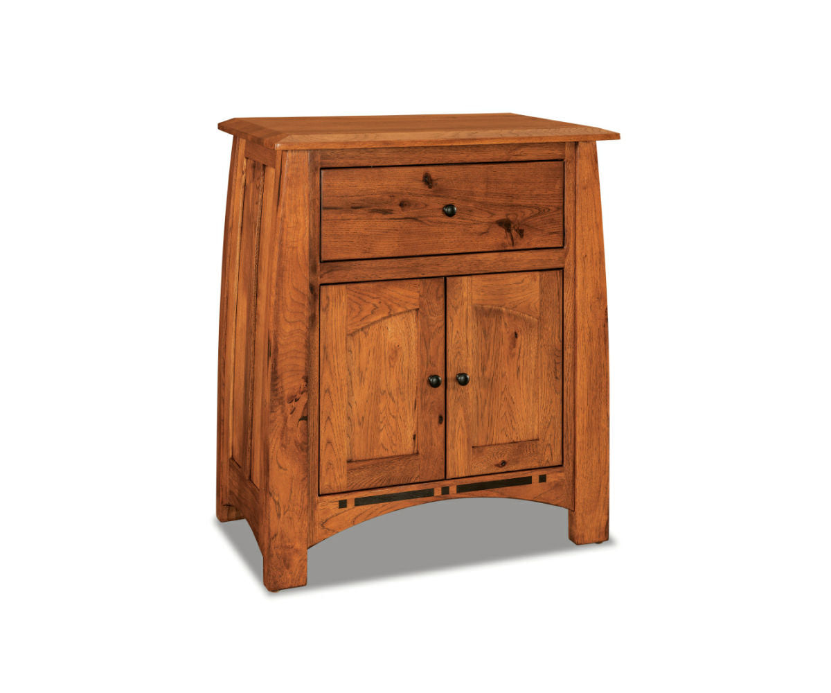 SFC Amish Boulder Creek One Drawer, Two Door Nightstand