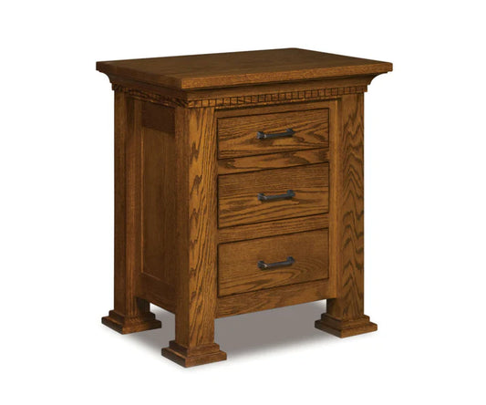 SFC Amish Empire Three Drawer Nightstand QuickShip