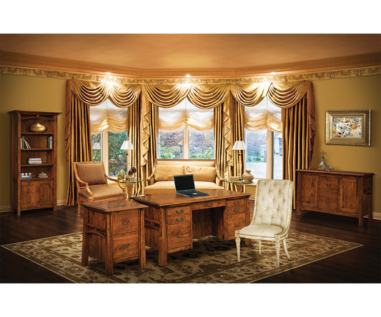 SFC Amish Artesa 8 Shelf, 2 Door Bookcase