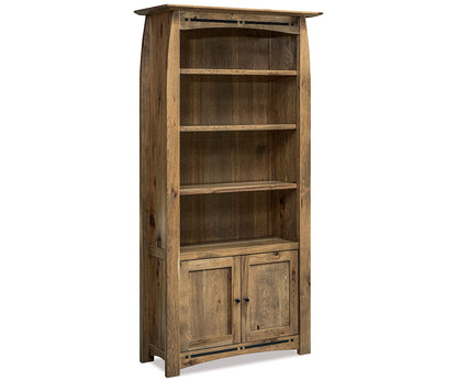 SFC Amish Boulder Creek 4 Shelf, 2 Door Bookcase