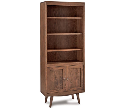 SFC Amish Marina 4 Shelf, 2 Door Bookcase