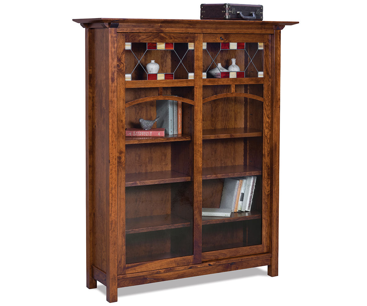 SFC Amish Artesa 8 Shelf, 2 Door Bookcase