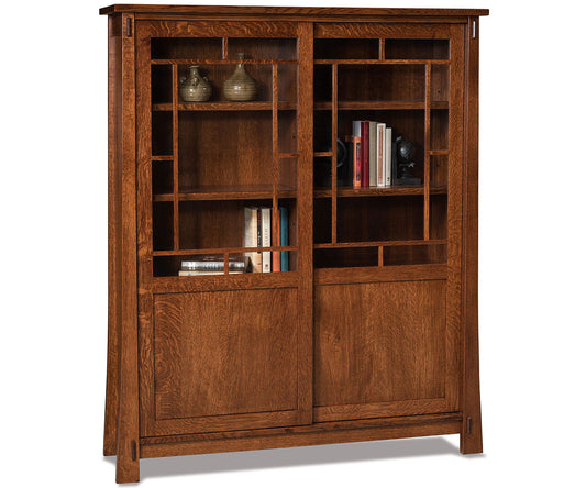 SFC Amish Modesto 8 Shelf, 2 Door Bookcase