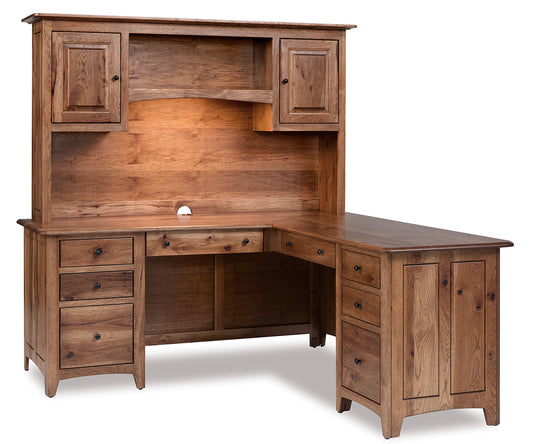 SFC Amish Dover L Desk with Hutch