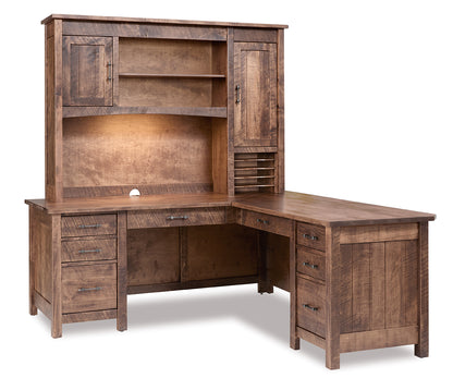 SFC Amish Houston L Desk with Hutch