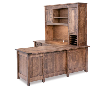 SFC Amish Houston L Desk with Hutch