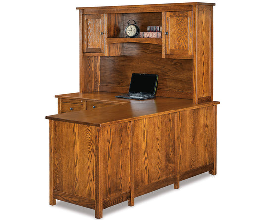 SFC Amish Centennial L Desk with Hutch