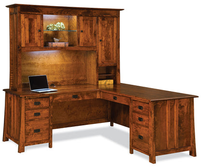 SFC Amish Grant L Desk with Hutch