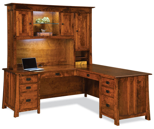 SFC Amish Grant L Desk with Hutch