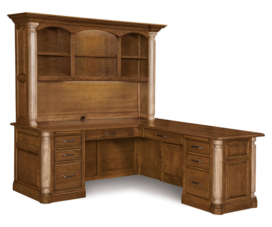 SFC Amish London L Desk with Hutch