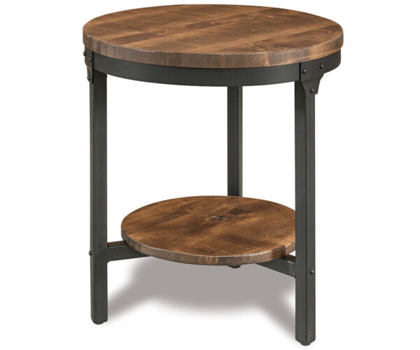 SFC Amish Houston Steel Legs End Table