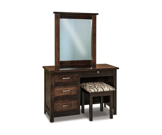 SFC Amish Flush Mission Four Drawer Vanity Dresser