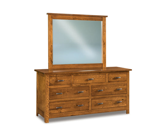 SFC Amish Flush Mission Seven Drawer Dresser