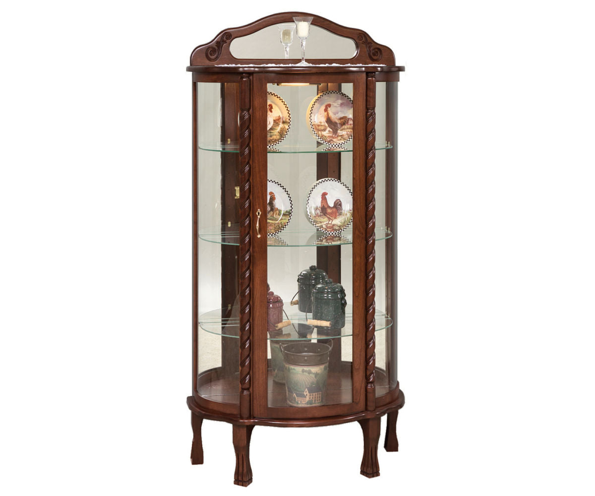 SFC Amish Rope Twist Curio Cabinet