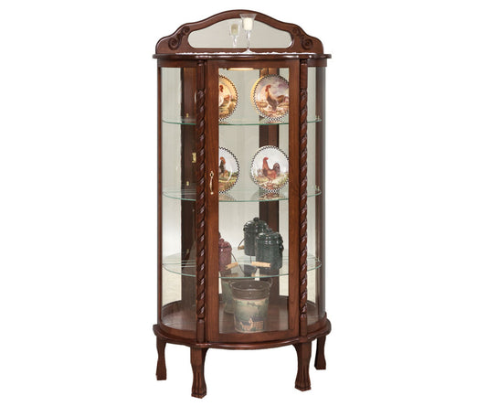 SFC Amish Rope Twist Curio Cabinet