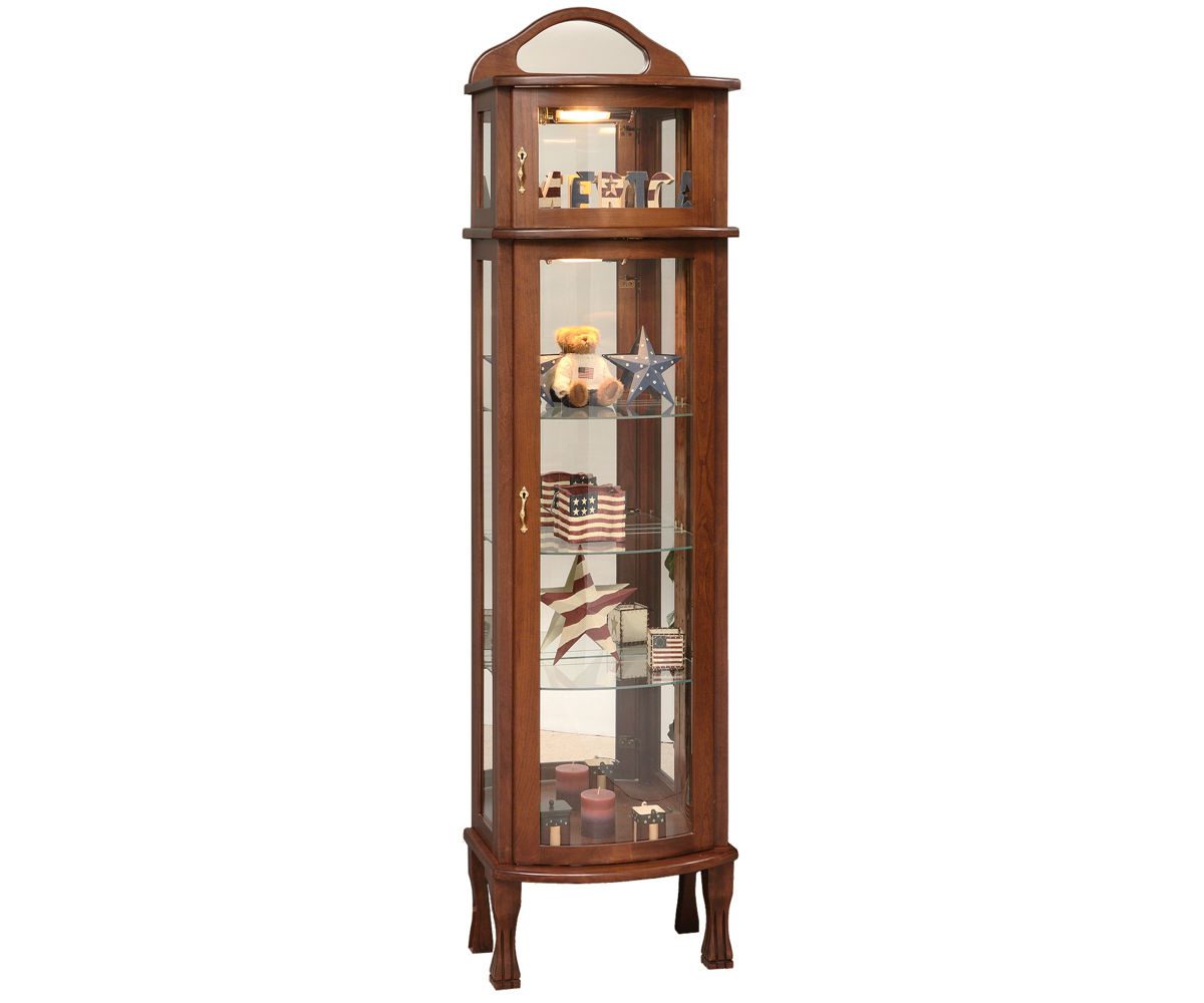 SFC Amish Rectangular Bonnet Top Curio Cabinet