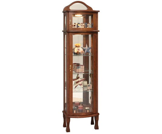 SFC Amish Rectangular Bonnet Top Curio Cabinet