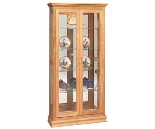 SFC Amish Double Door Picture Frame Curio Cabinet