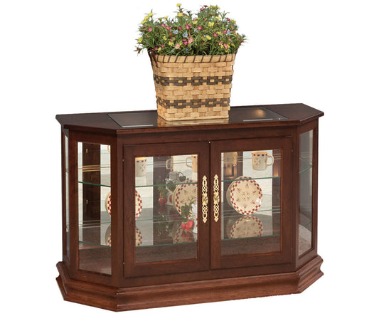 SFC Amish Angled Large Console Curio Cabinet