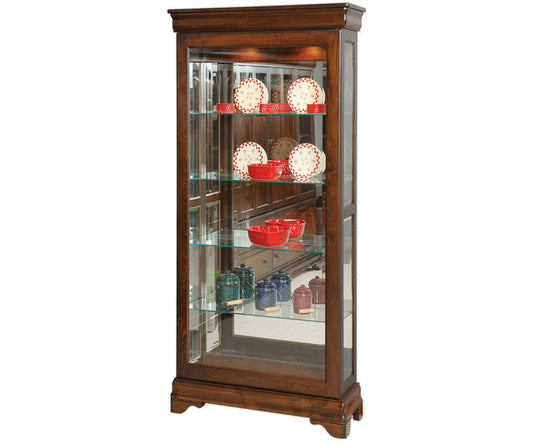 SFC Amish Louise Phillipe Large Sliding Door Picture Frame Curio Cabinet