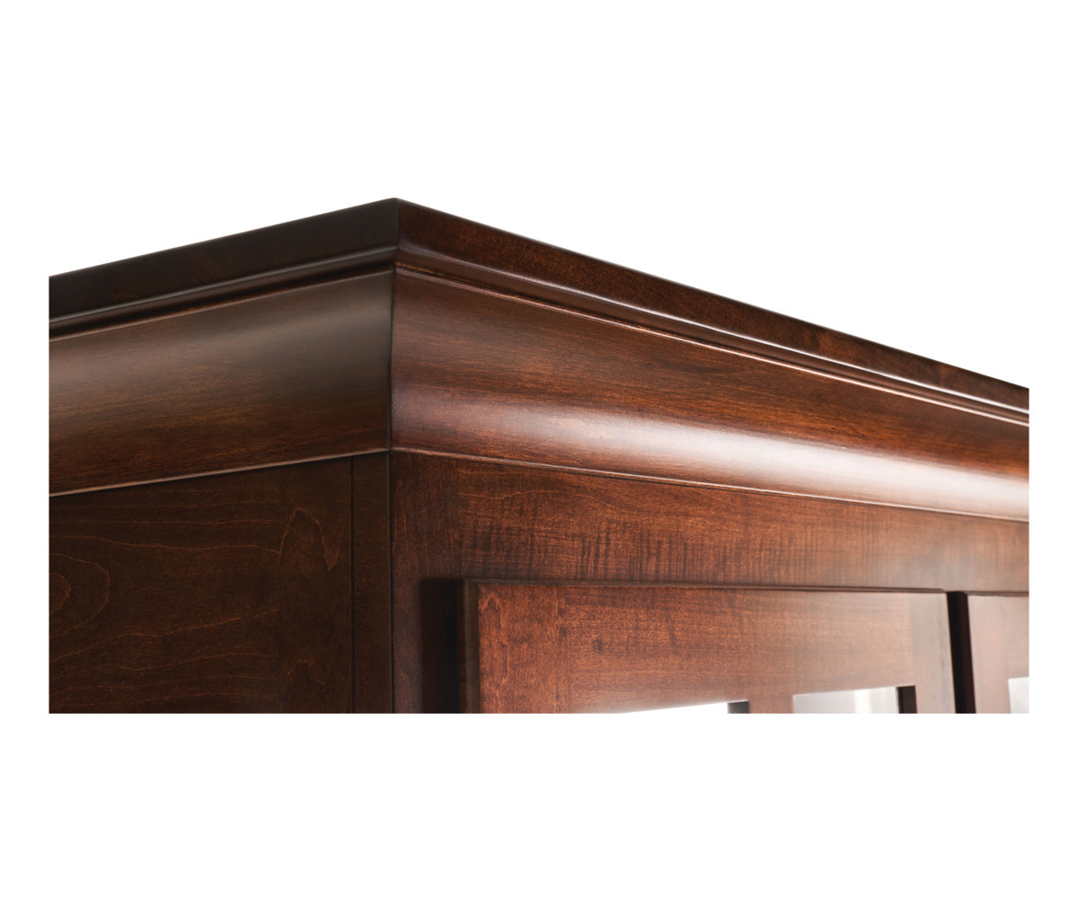 SFC Amish 2 Drawer Mission Curio Cabinet