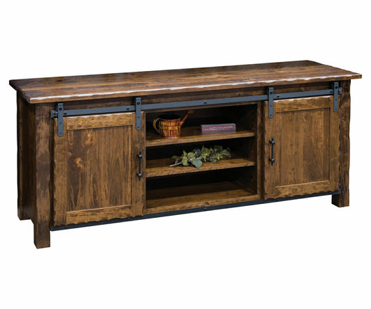SFC Amish Hand Hewn TV Stand with Sliding Door