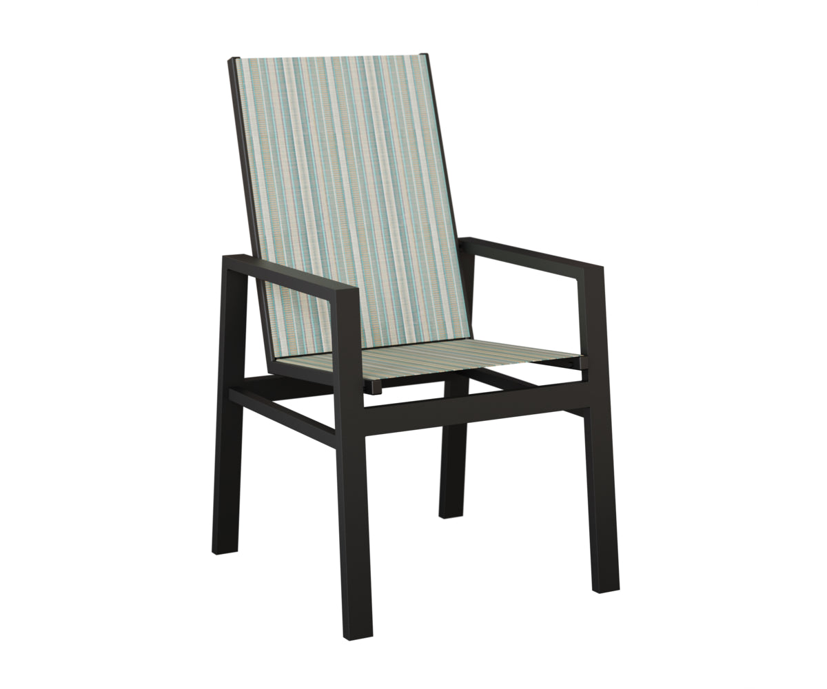 Vida High Back Padded Sling Dining Chair