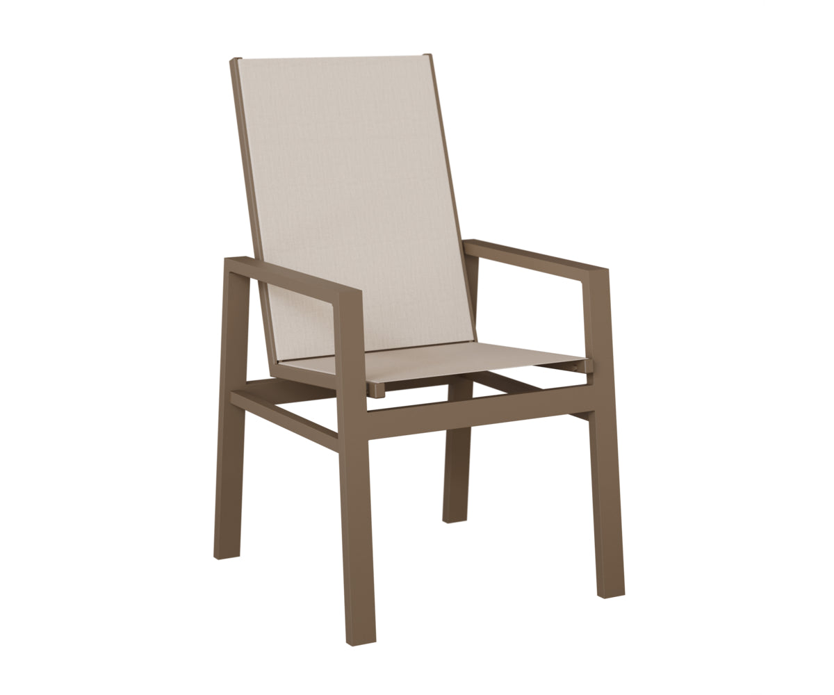 Vida High Back Padded Sling Dining Chair