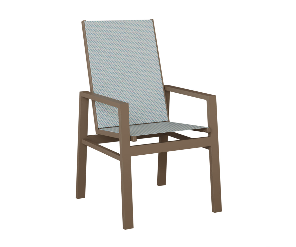 Vida High Back Padded Sling Dining Chair