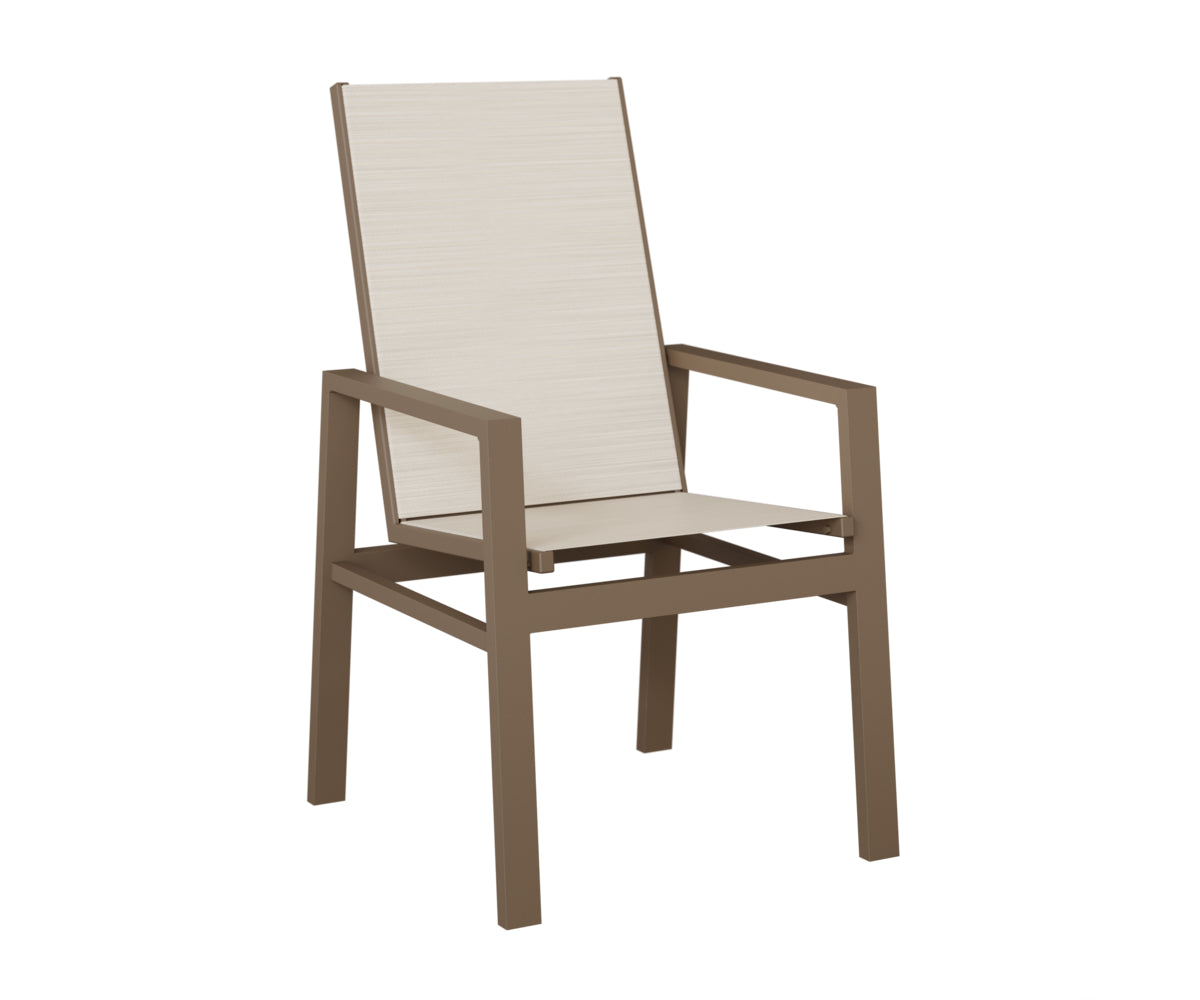 Vida High Back Padded Sling Dining Chair