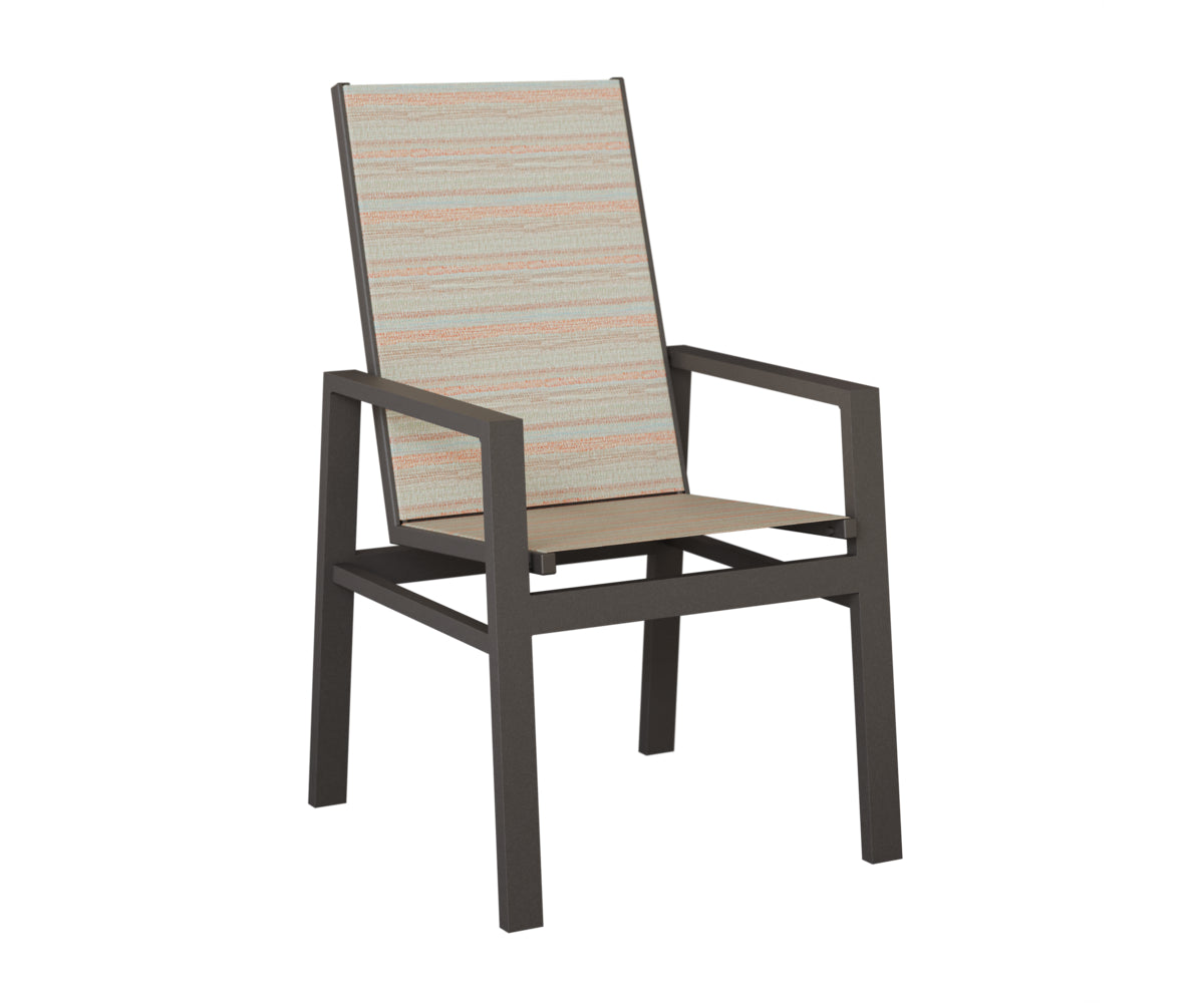 Vida High Back Padded Sling Dining Chair