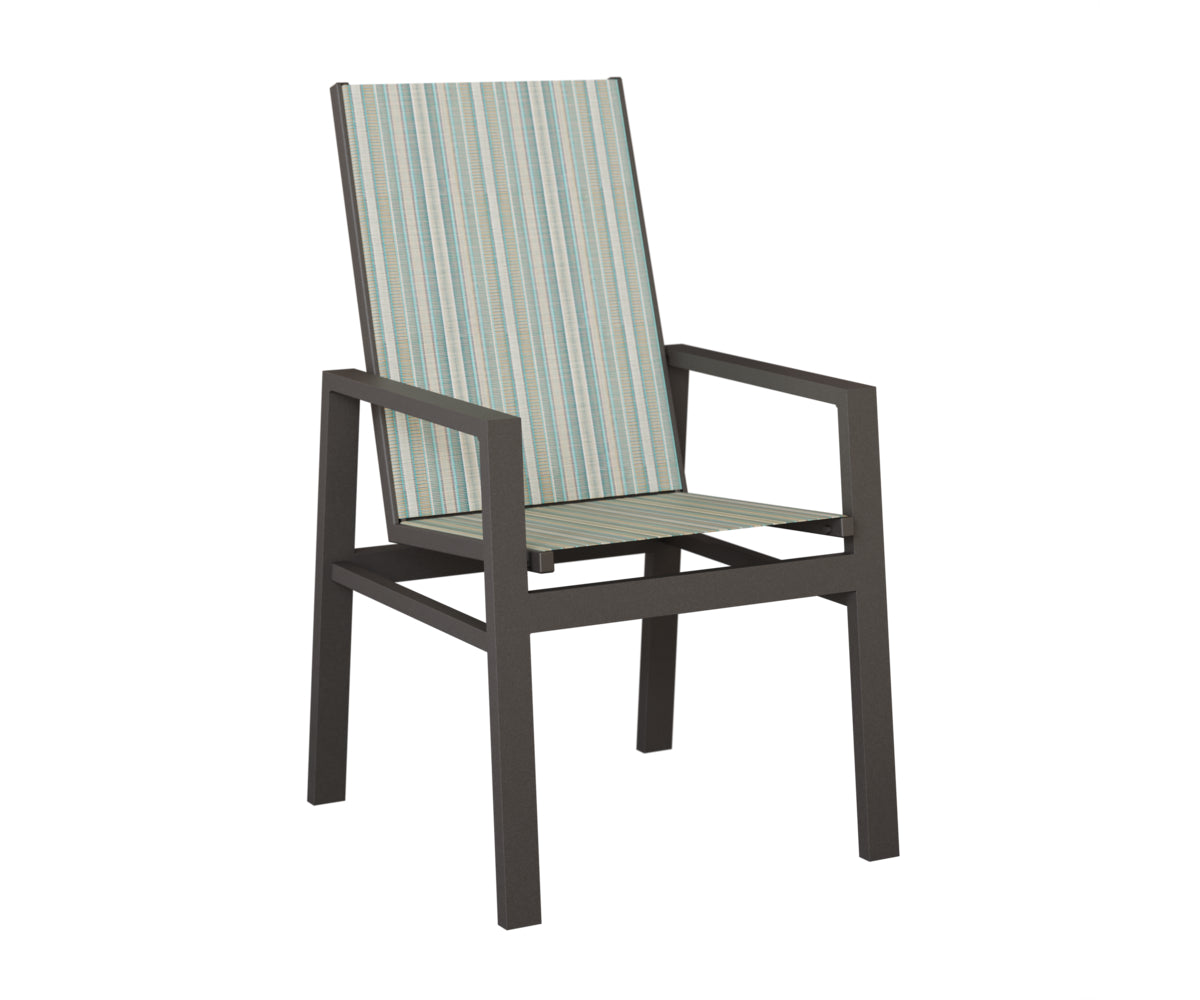 Vida High Back Padded Sling Dining Chair