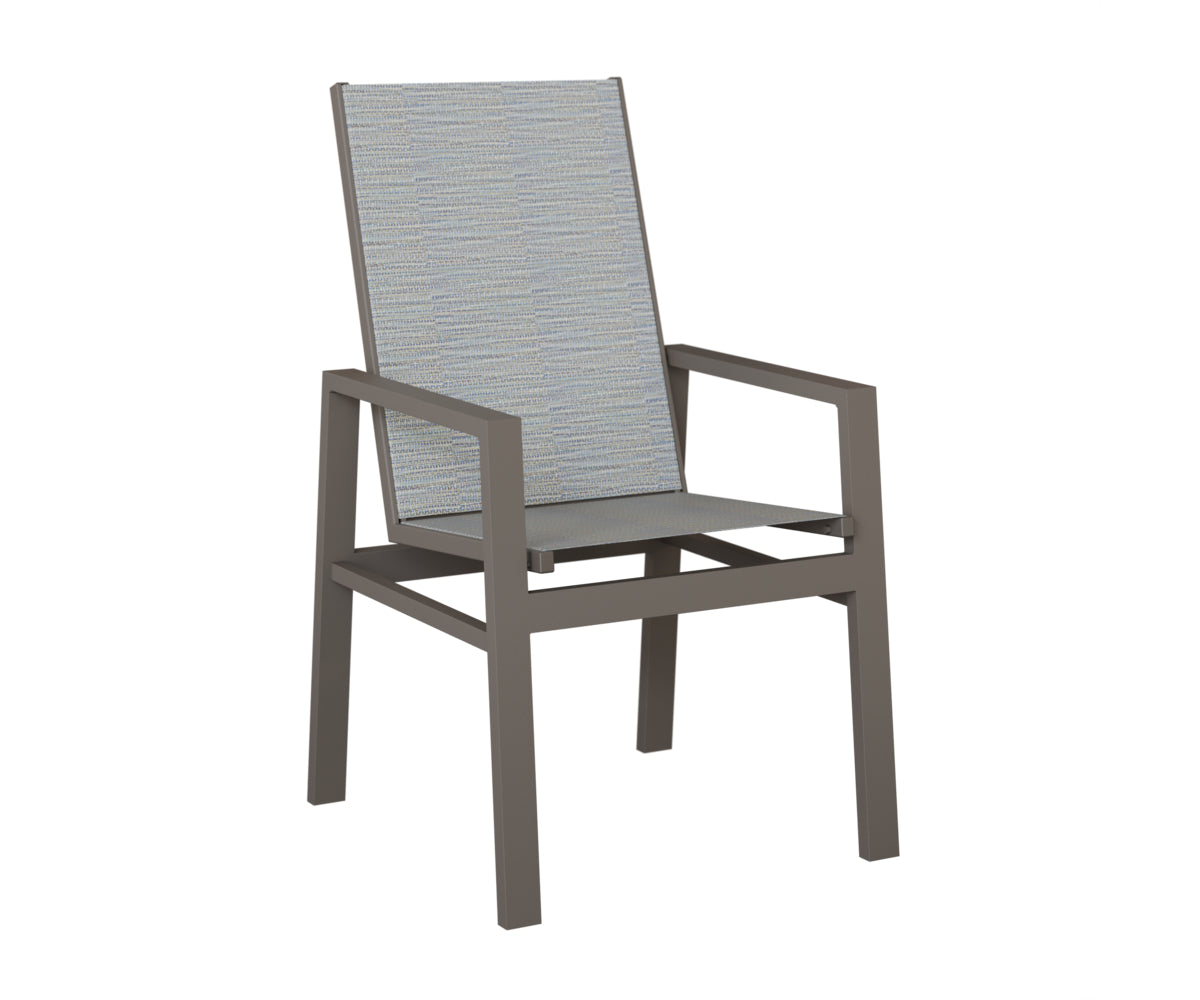 Vida High Back Padded Sling Dining Chair