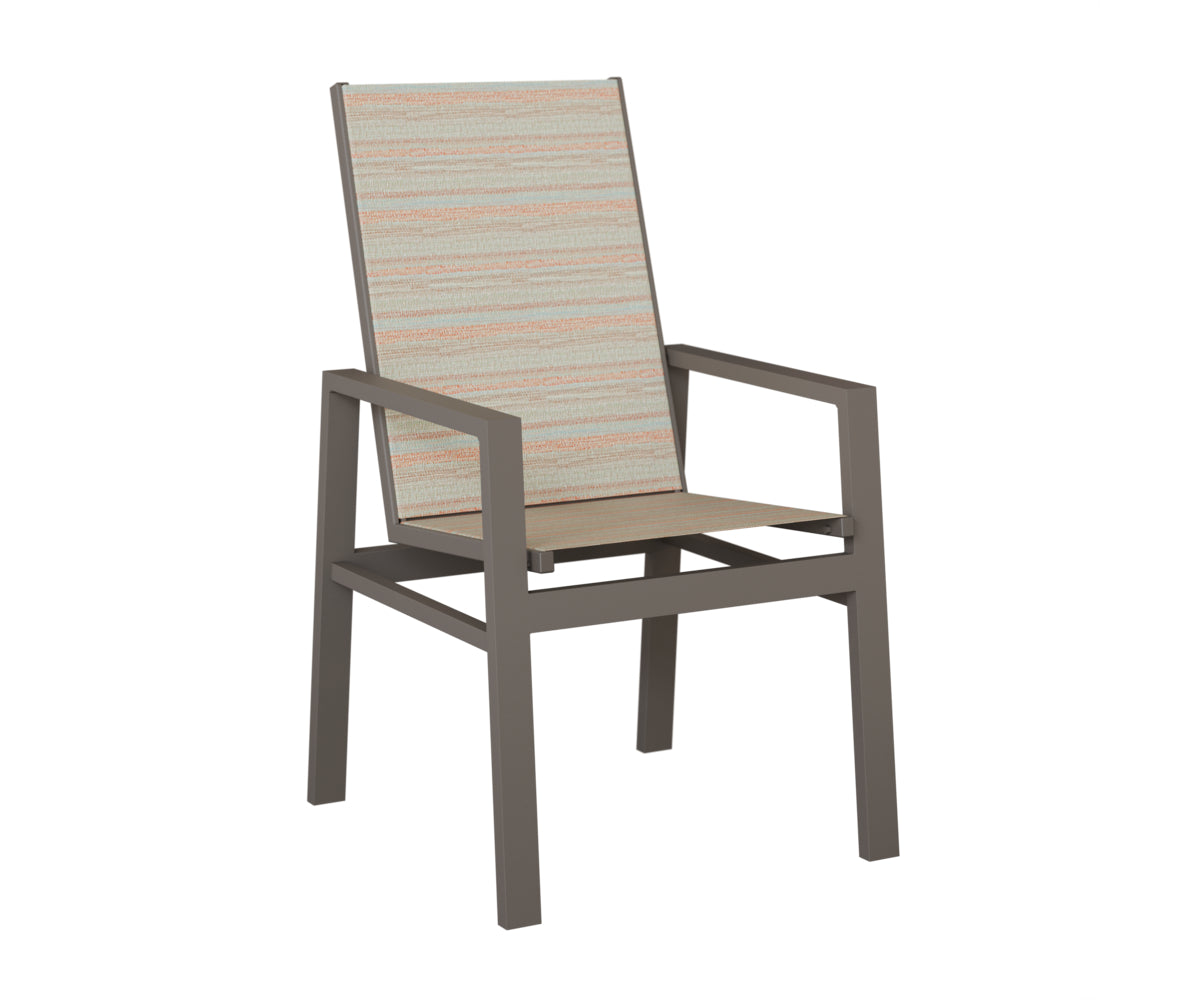 Vida High Back Padded Sling Dining Chair