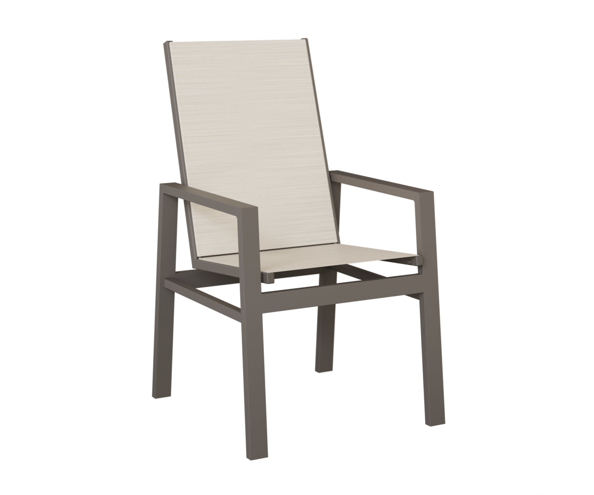 Vida High Back Padded Sling Dining Chair