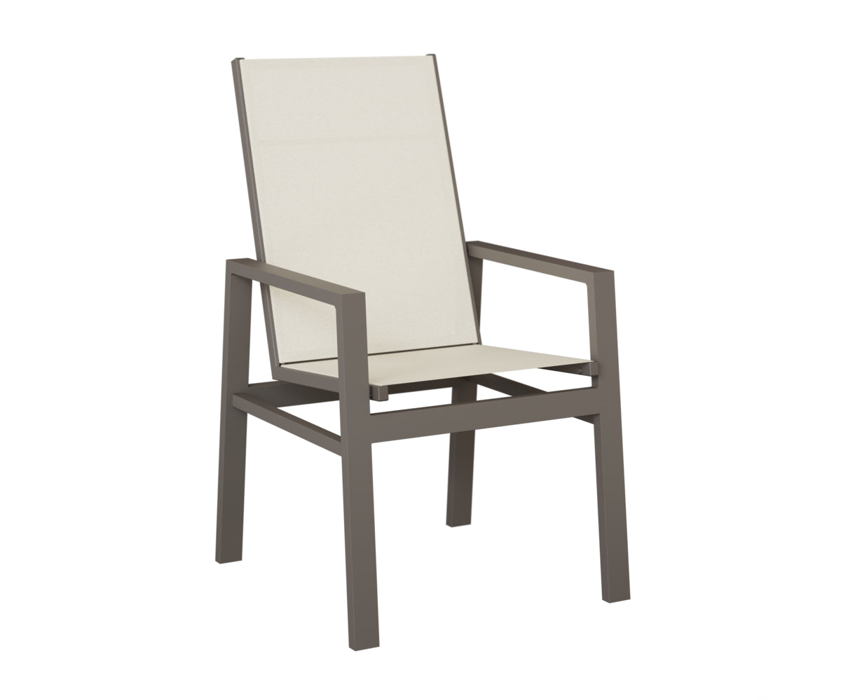 Vida High Back Padded Sling Dining Chair