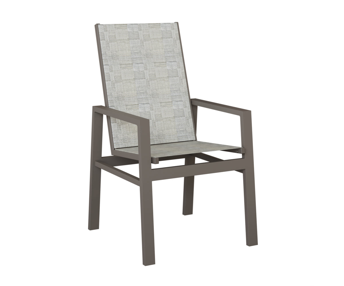 Vida High Back Padded Sling Dining Chair