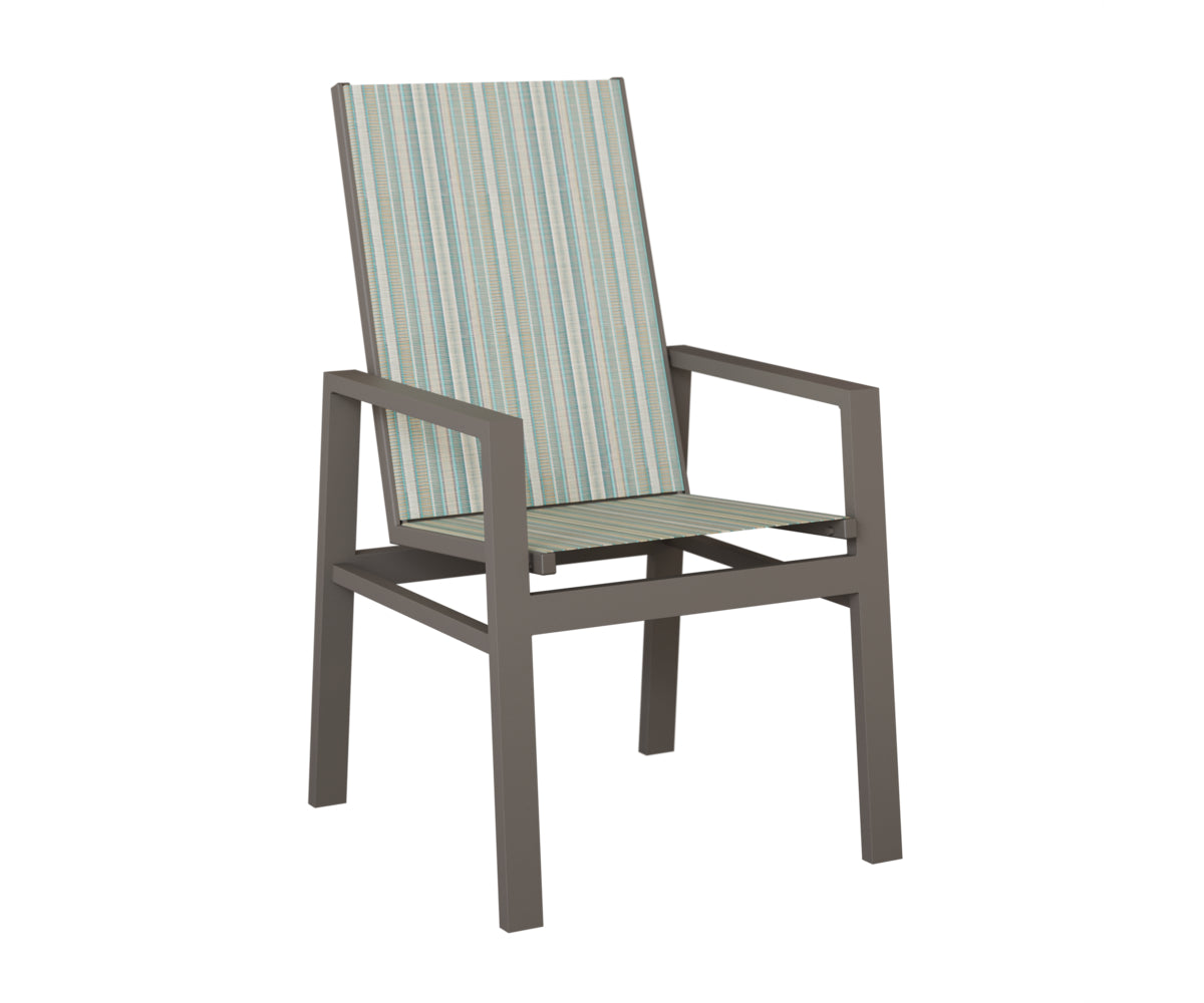 Vida High Back Padded Sling Dining Chair