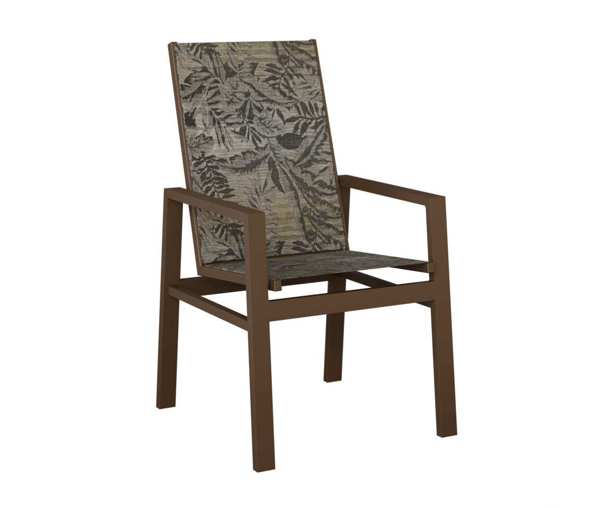 Vida High Back Padded Sling Dining Chair