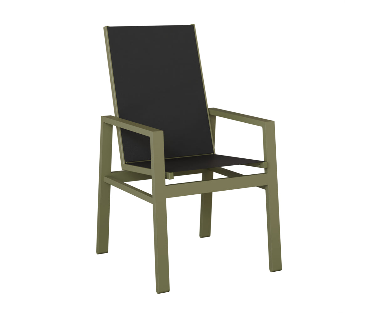 Vida High Back Padded Sling Dining Chair
