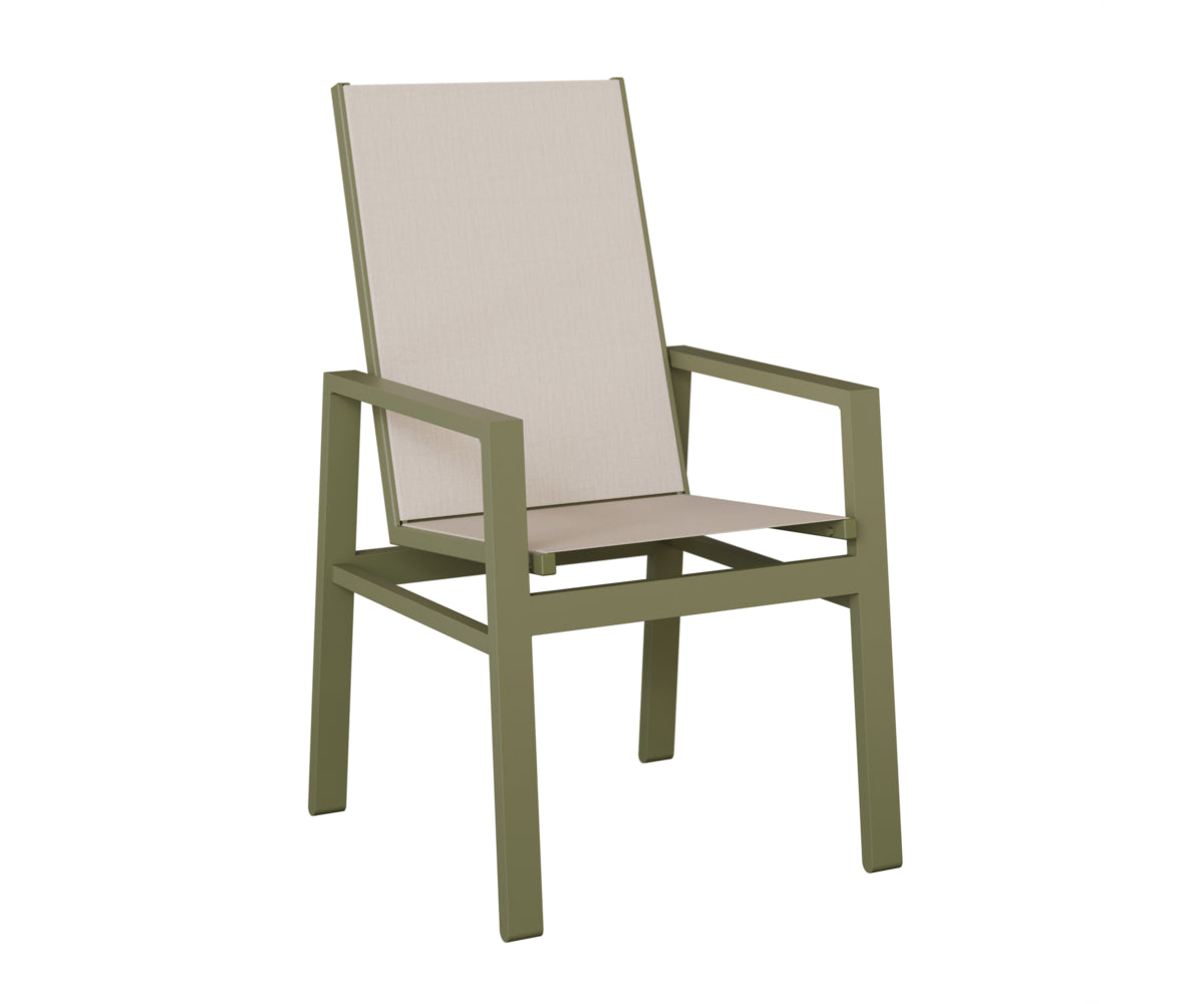 Vida High Back Padded Sling Dining Chair