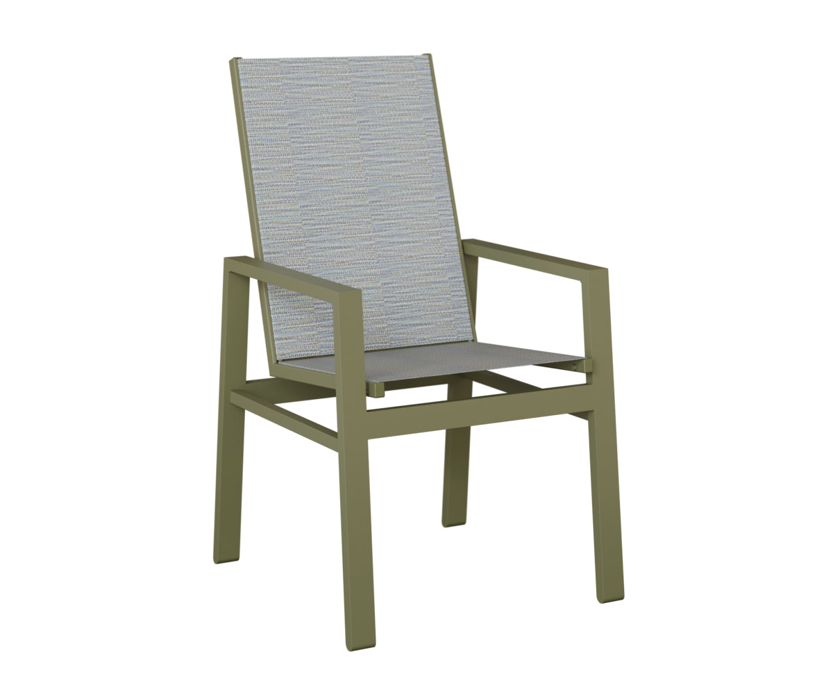 Vida High Back Padded Sling Dining Chair
