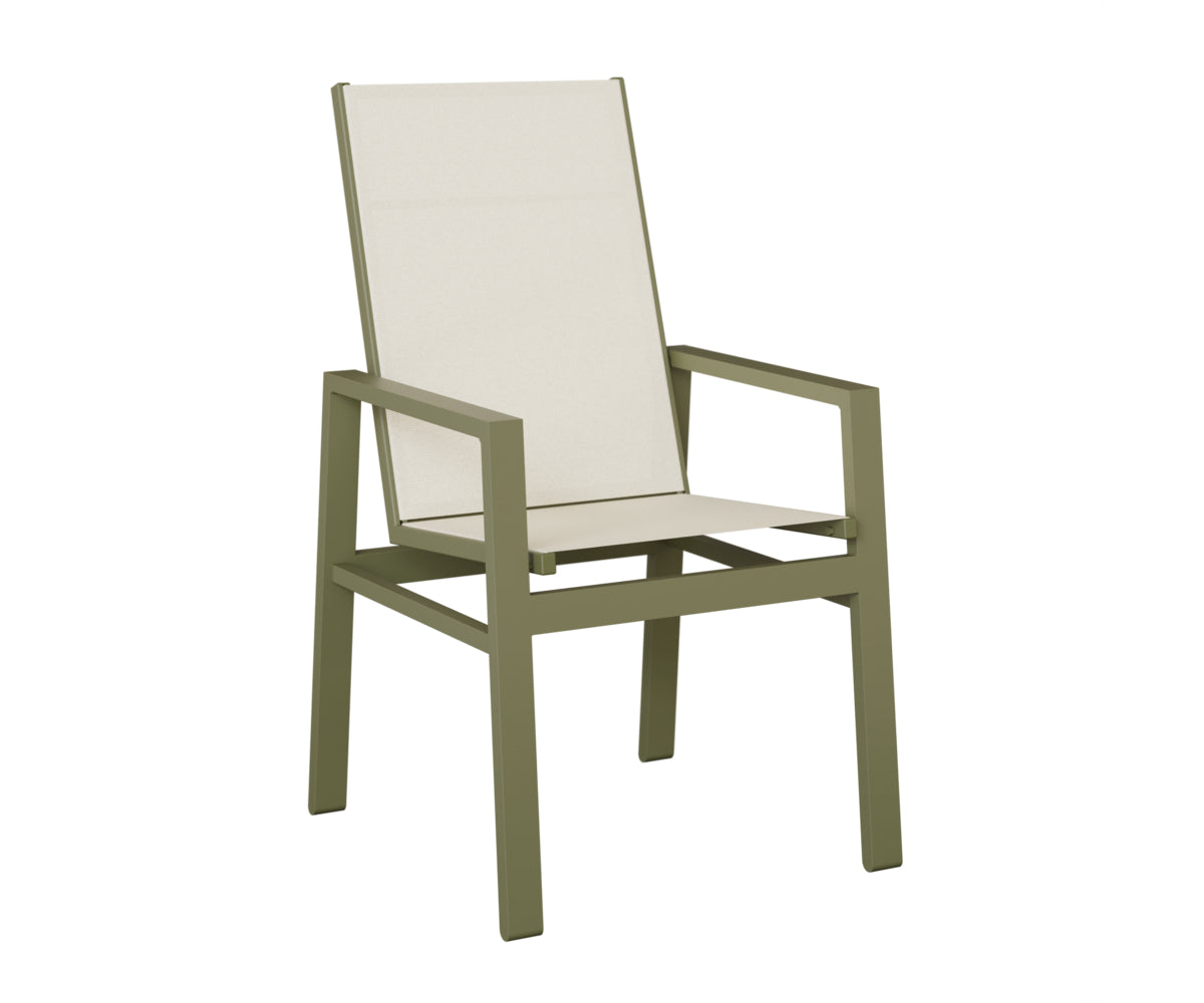 Vida High Back Padded Sling Dining Chair