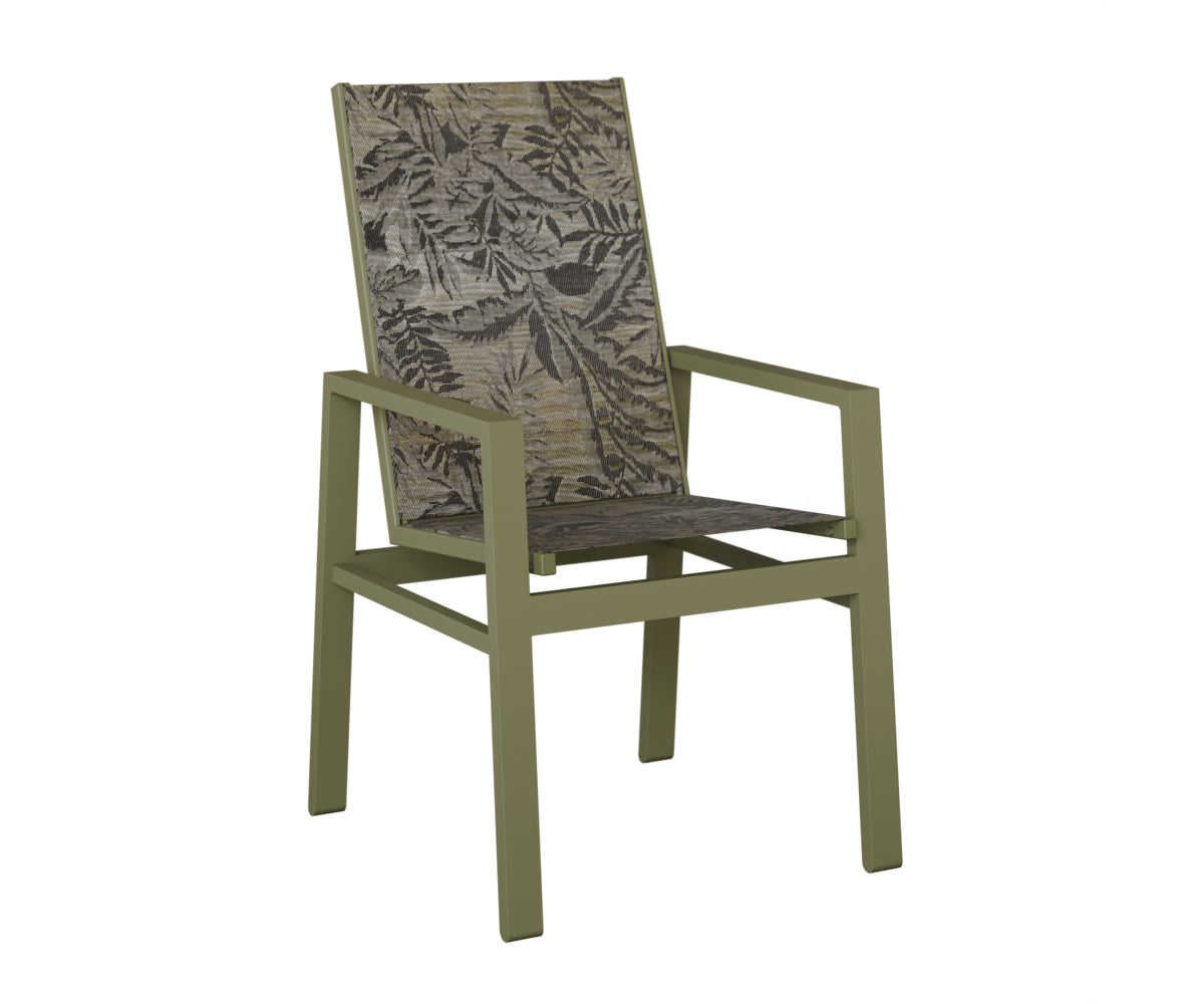 Vida High Back Padded Sling Dining Chair