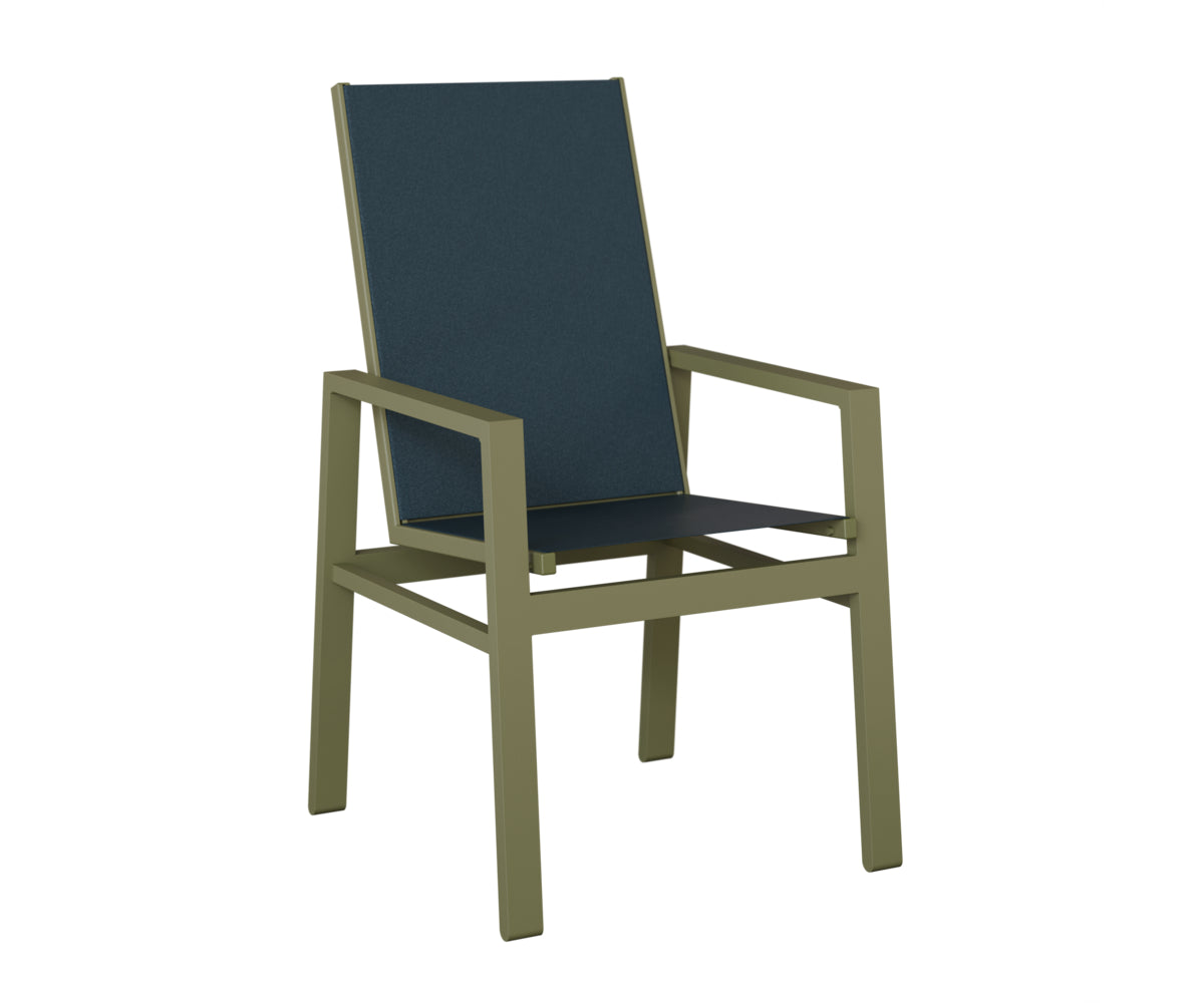 Vida High Back Padded Sling Dining Chair