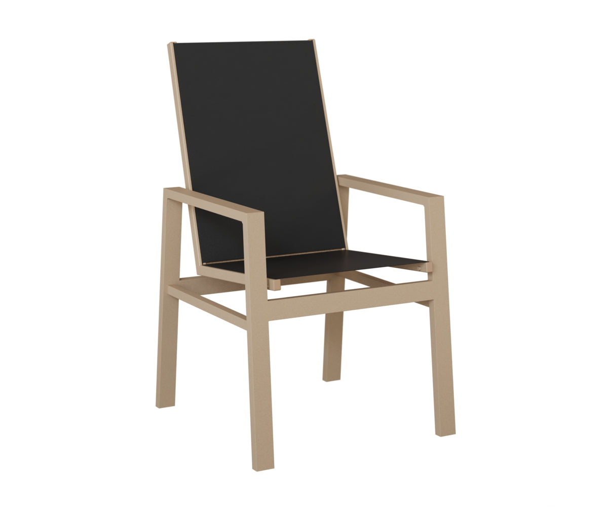 Vida High Back Padded Sling Dining Chair